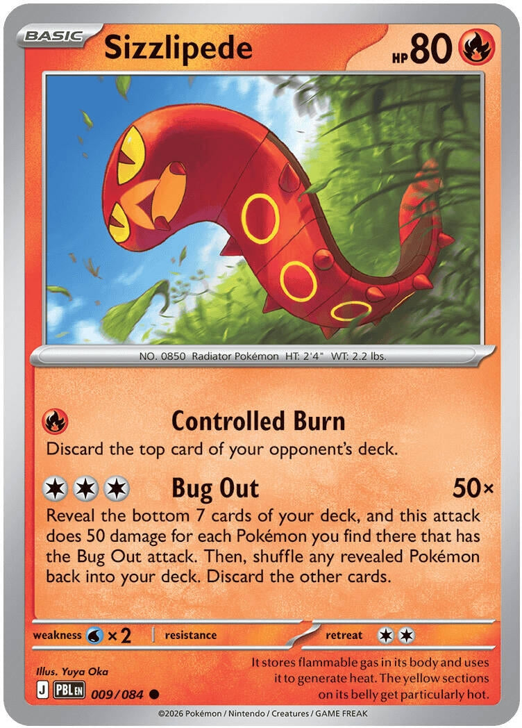 Image for Sizzlipede (009/084) (ME05: Pitch Black) (PBL) - Pokemon