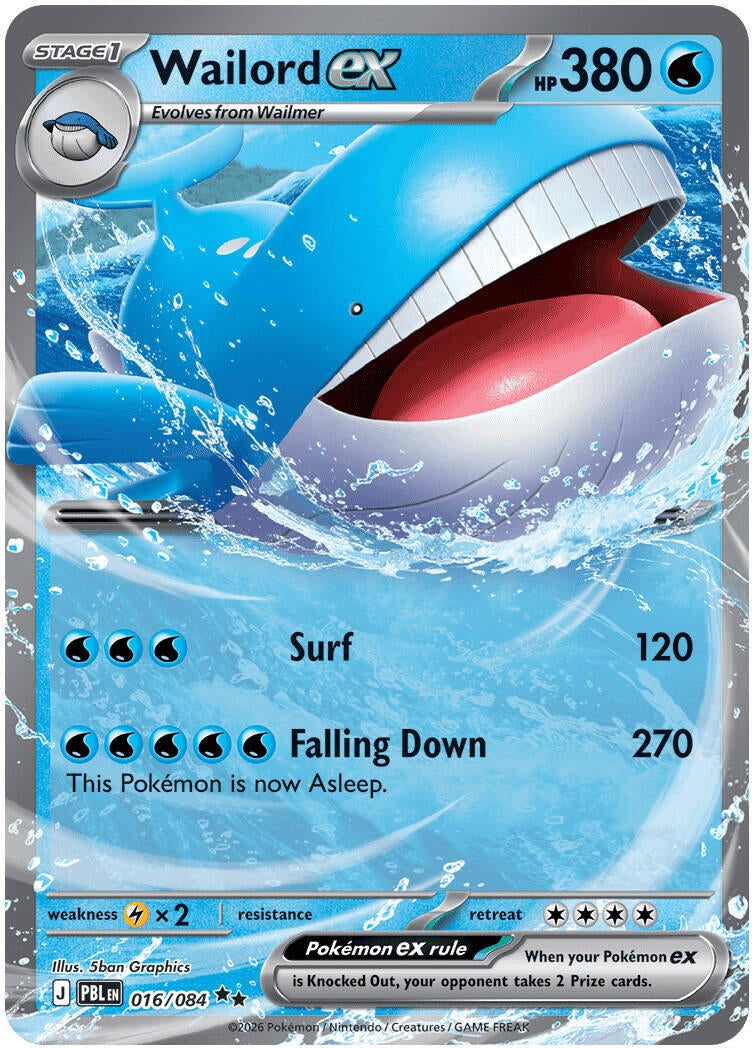Image for Wailord ex (016/084) (ME05: Pitch Black) (PBL) - Pokemon