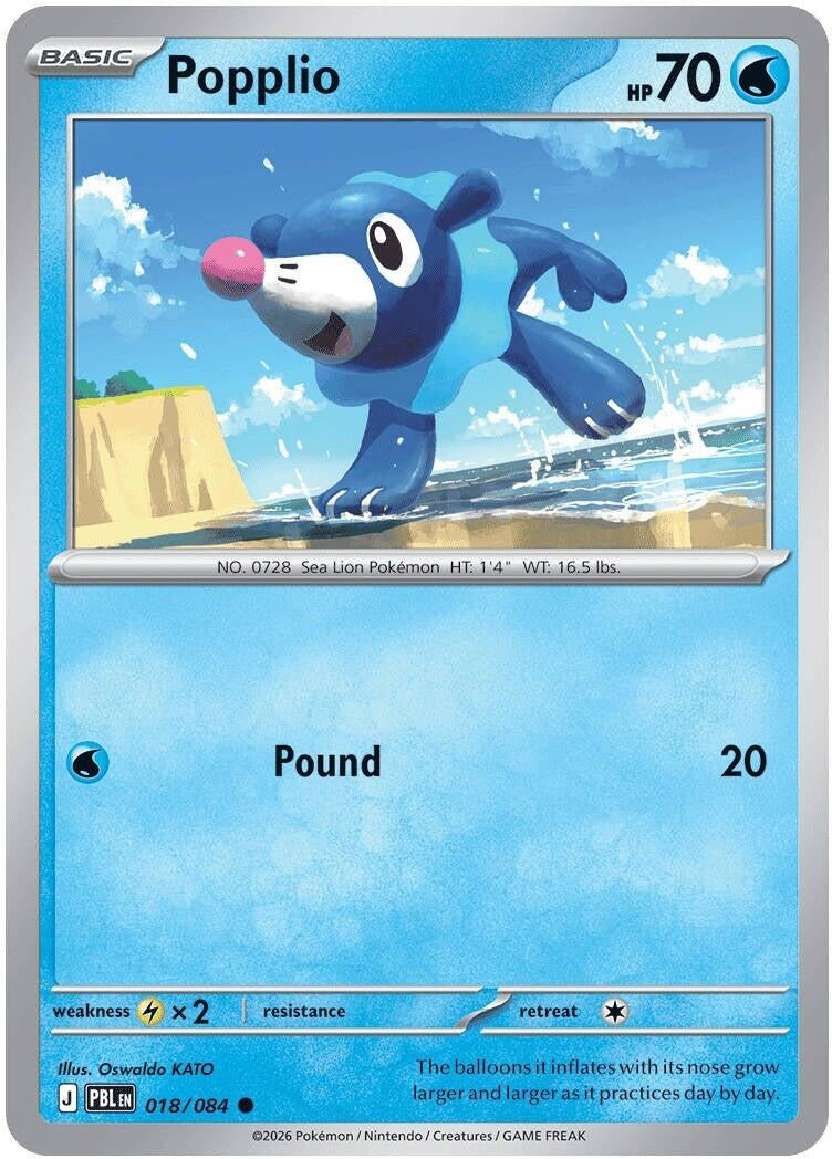Image for Popplio (018/084) (ME05: Pitch Black) (PBL) - Pokemon