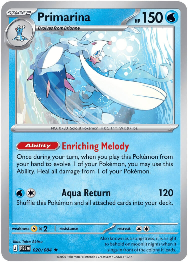 Image for Primarina (020/084) (ME05: Pitch Black) (PBL) - Pokemon