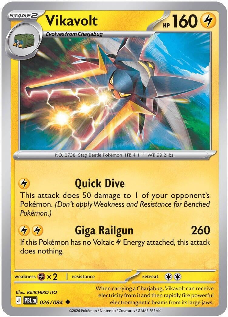 Image for Vikavolt (026/084) (ME05: Pitch Black) (PBL) - Pokemon