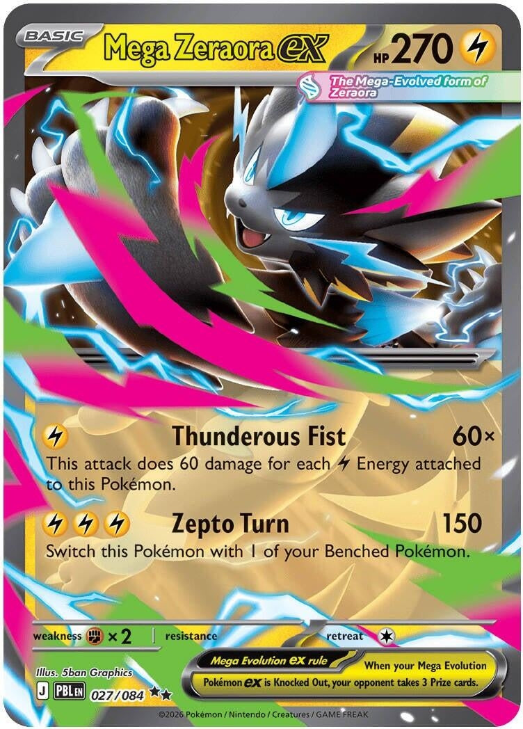 Image for Mega Zeraora ex (027/084) (ME05: Pitch Black) (PBL) - Pokemon