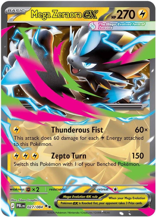 Image for Mega Zeraora ex (027/084) (ME05: Pitch Black) (PBL) - Pokemon