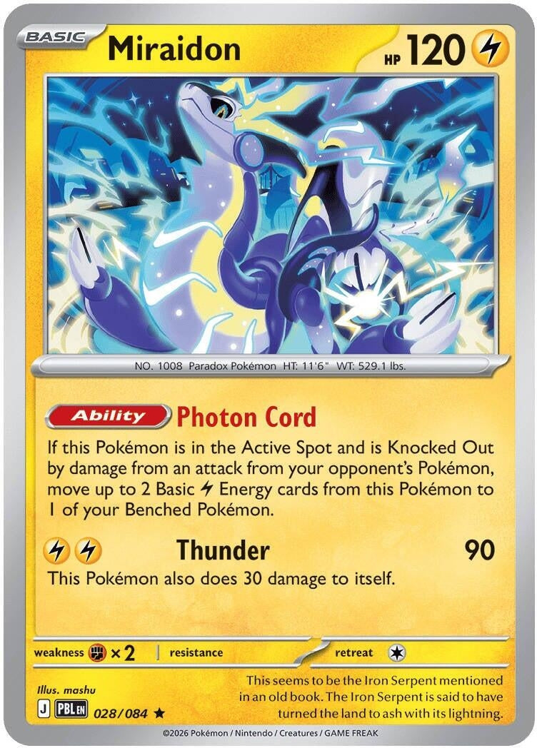 Image for Miraidon (028/084) (ME05: Pitch Black) (PBL) - Pokemon