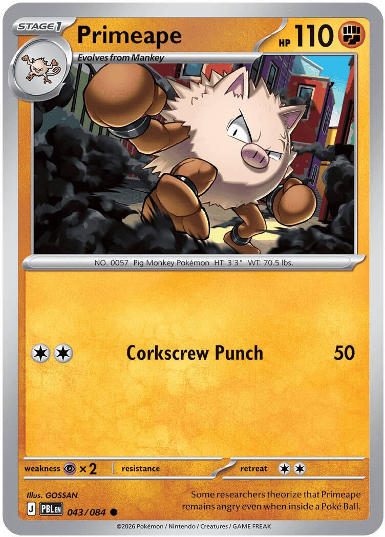 Image for Primeape (043/084) (ME05: Pitch Black) (PBL) - Pokemon
