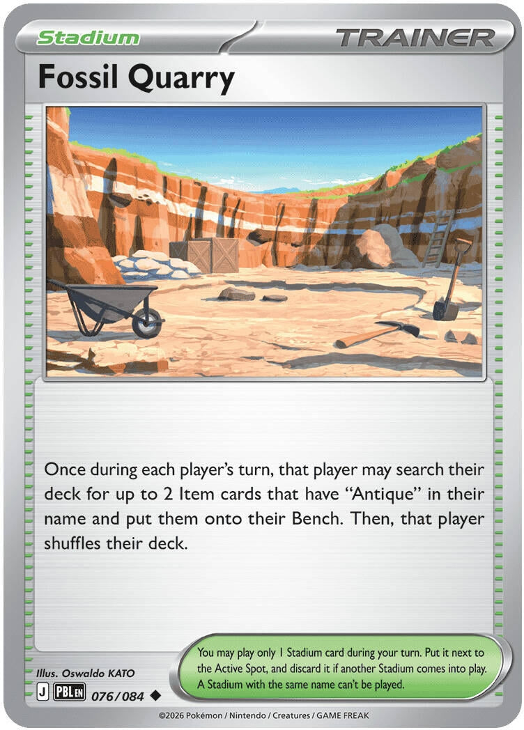 Image for Fossil Quarry (076/084) (ME05: Pitch Black) (PBL) - Pokemon