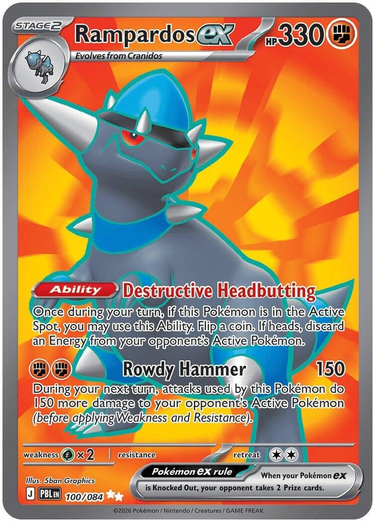 Image for Rampardos ex (100/084) (ME05: Pitch Black) (PBL) - Pokemon