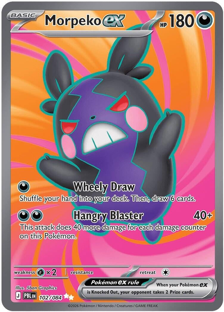 Image for Morpeko ex (102/084) (ME05: Pitch Black) (PBL) - Pokemon