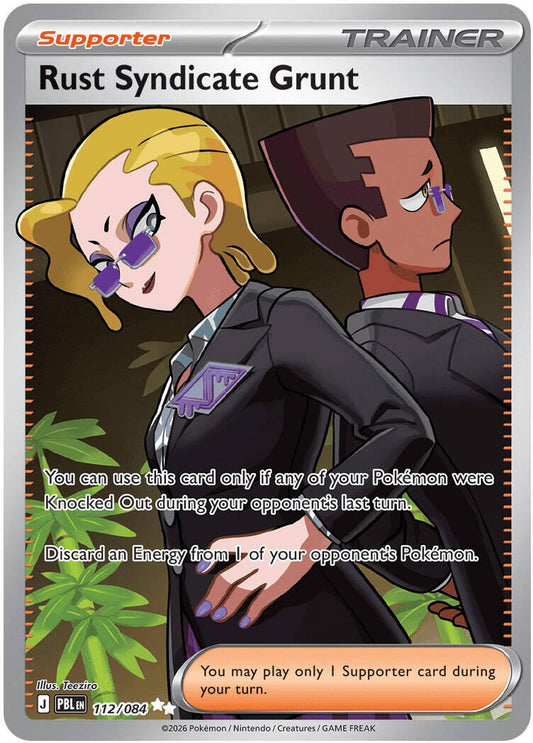 Image for Rust Syndicate Grunt (112/084) (ME05: Pitch Black) (PBL) - Pokemon