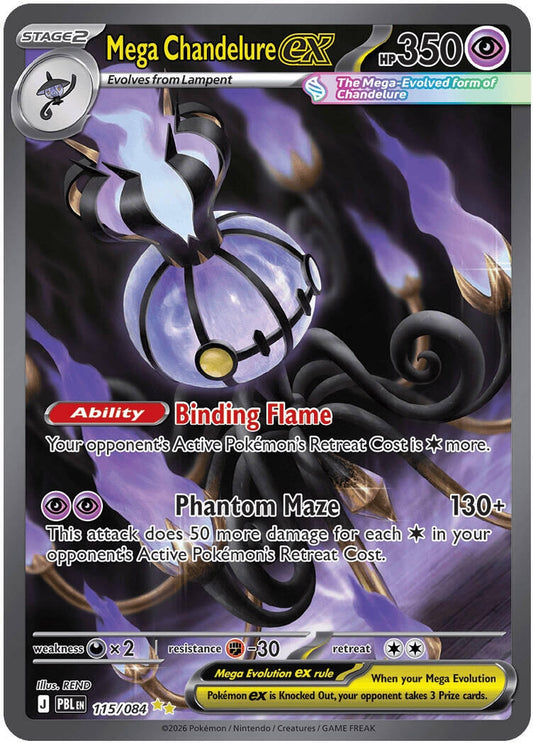 Image for Mega Chandelure ex (115/084) (ME05: Pitch Black) (PBL) - Pokemon