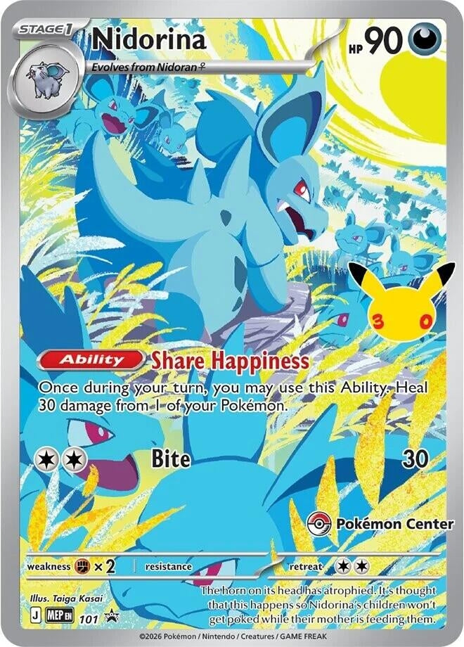 Nidorina - 101 (30th Celebration) (Pokemon Center Exclusive) (101) (ME: Mega Evolution Promo)