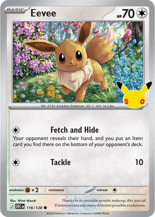 Image for Eevee (116/128) (ME: 30th Celebration) (30C) - Pokemon