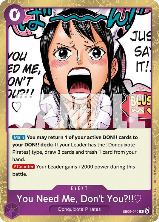Image for You Need Me, Don't You?!! (EB05-040) (Extra Booster: One Piece Heroines Edition Vol. 2) (EB05) - One Piece Card Game