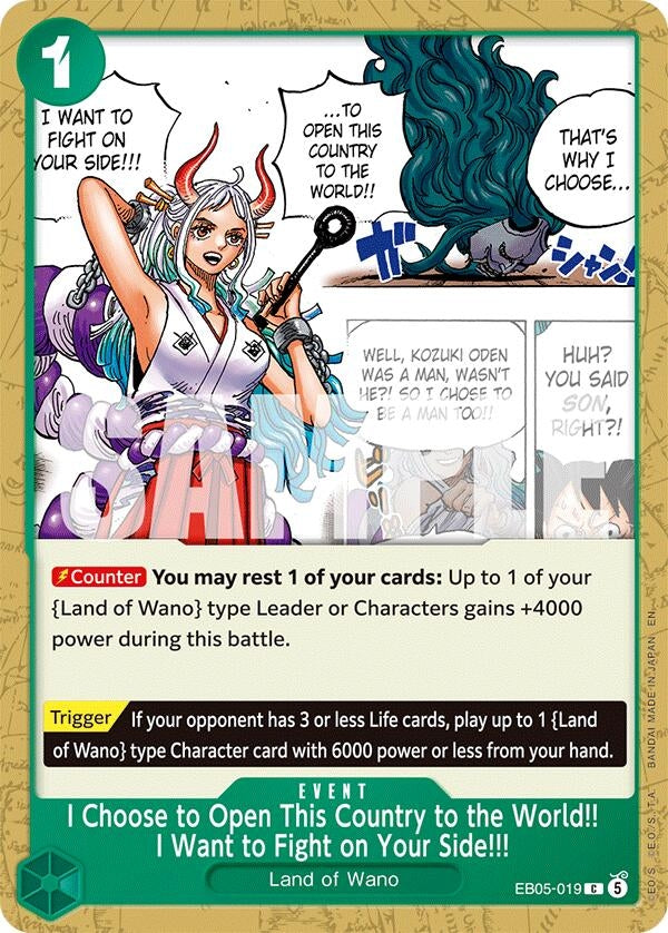 Image for I Choose to Open This Country to the World!! I Want to Fight on Your Side!!! (EB05-019) (Extra Booster: One Piece Heroines Edition Vol. 2) (EB05) - One Piece Card Game