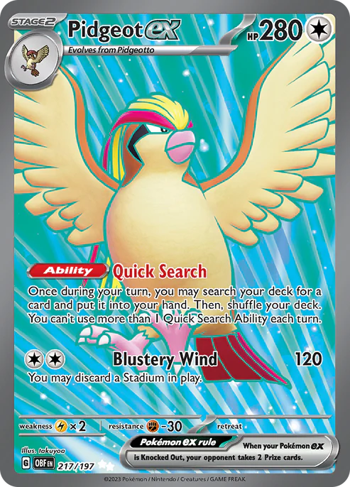 Pidgeot ex - 217/197 - SV03: Obsidian Flames (OBF)