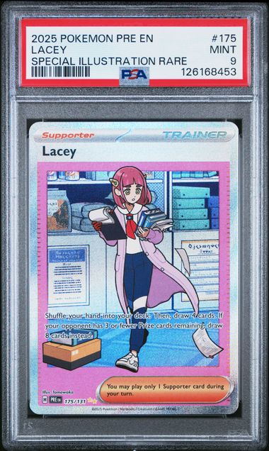 PSA 9 PRISMATIC EVOLUTIONS #175 LACEY SIR