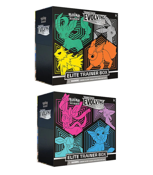 Sword and Shield - Evolving Skies elite trainer box ART SET (including ETB protectors)