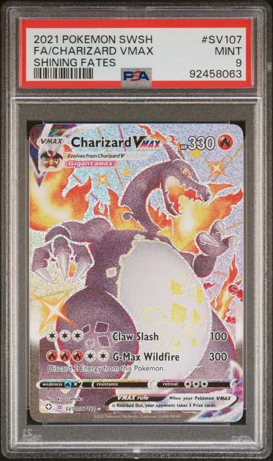 Charizard Vmax SV107/Sv122 - PSA 9