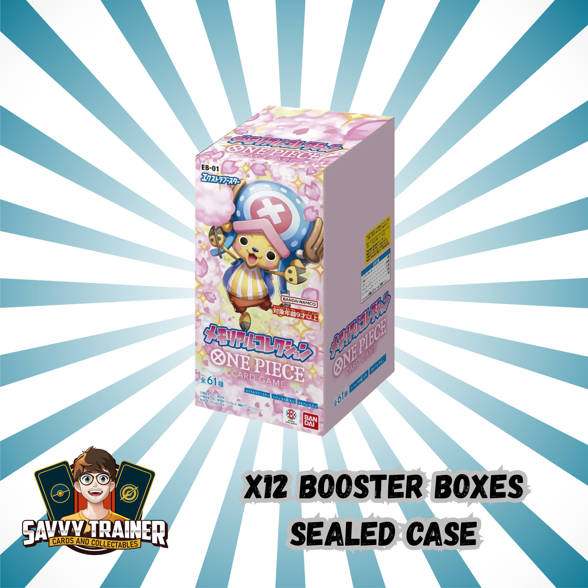 CASE) One Piece - EB01 Japanese booster box case Savvy Trainer CASE) One Piece - EB01 Japanese booster box case Savvy Trainer
