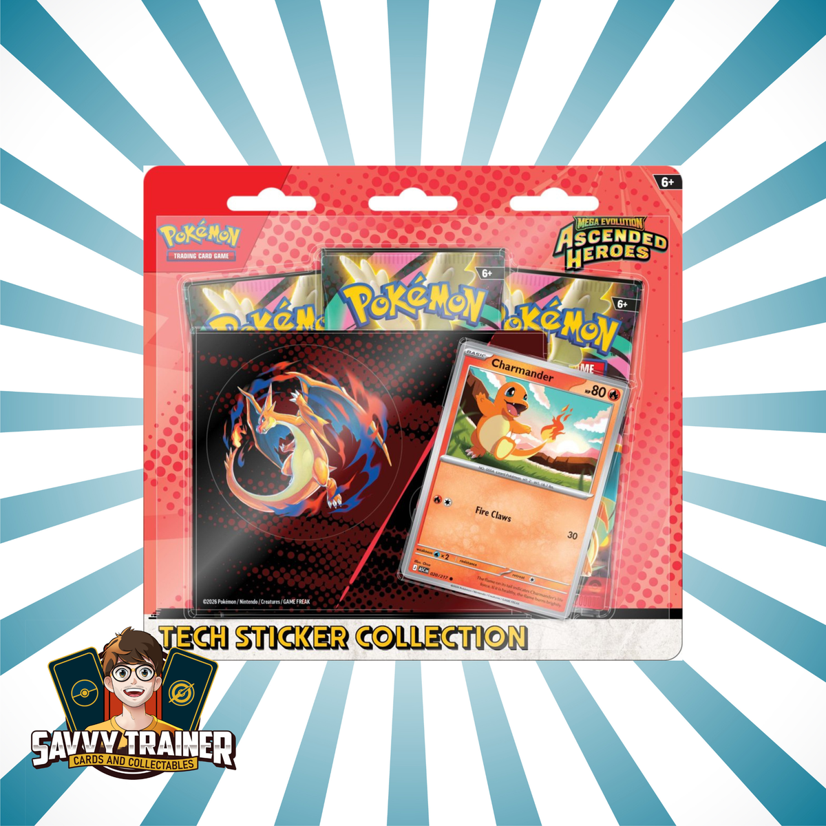 Pokémon TCG: Mega Evolution—Ascended Heroes Tech Sticker Collection (Randomly assorted)