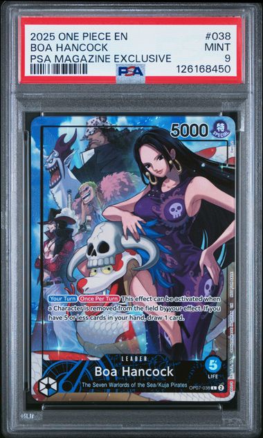 PSA 9 2025 ONE PIECE PROMOS PSA MAGAZINE EXCLUSIVE #038 BOA HANCOCK
