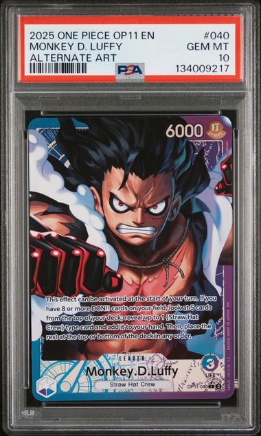 PSA 10 - ONE PIECE OP11-A FIST OF DIVINE SPEED #040 MONKEY D. LUFFY AA
