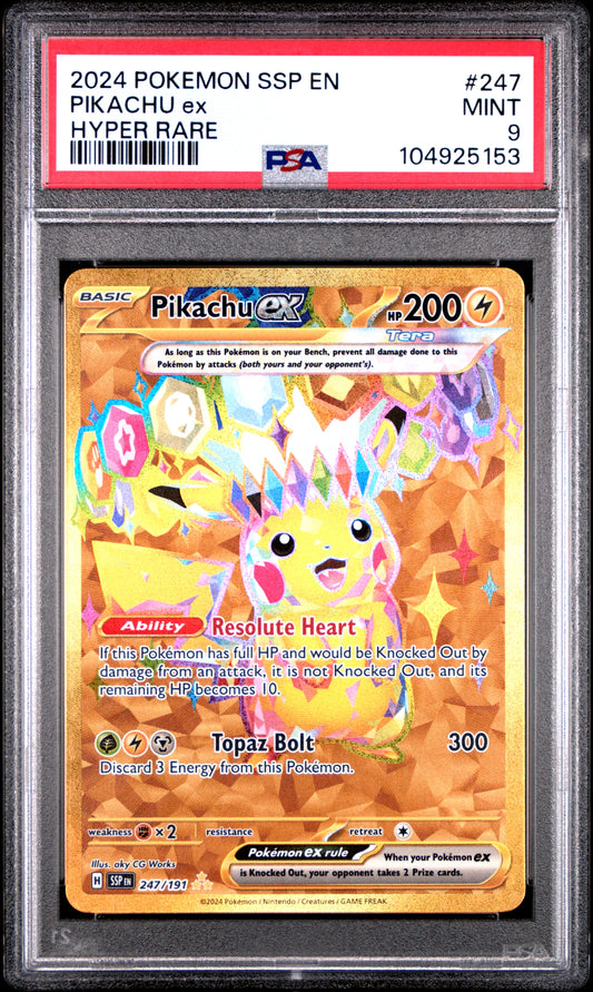 Pikachu Ex 247/191 - PSA 9