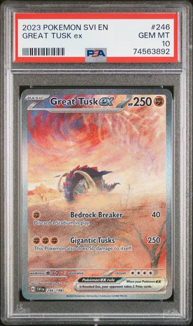 PSA 10 - SCARLET & VIOLET #246 GREAT TUSK ex SIR