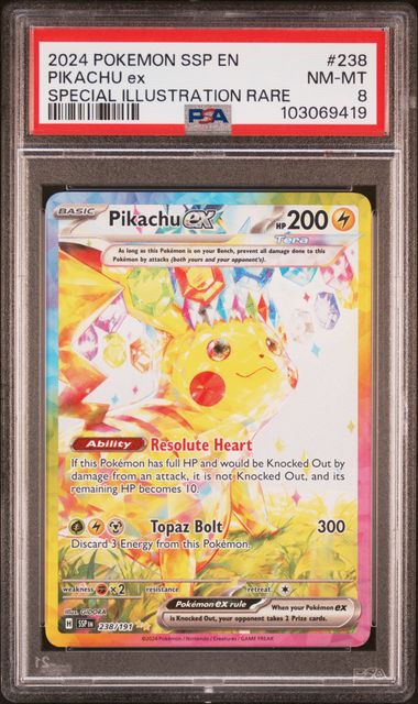 Pikachu EX 238/191 - PSA 8