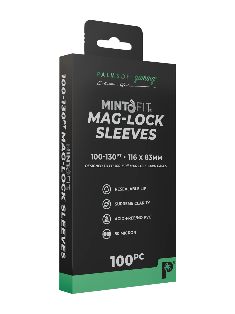 MintFit Mag-Lock Card Case Sleeves (100pt-130pt) - 100pc