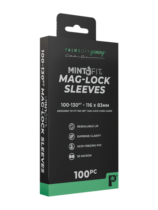 MintFit Mag-Lock Card Case Sleeves (100pt-130pt) - 100pc