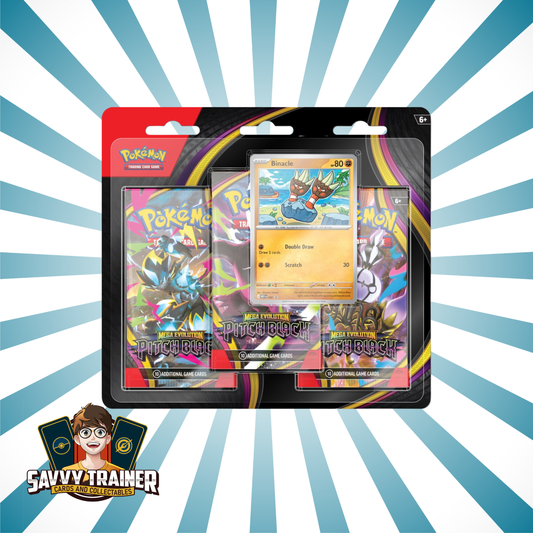 (PREORDER) Pokémon TCG: Mega Evolution—Pitch Black Three-Booster Blister