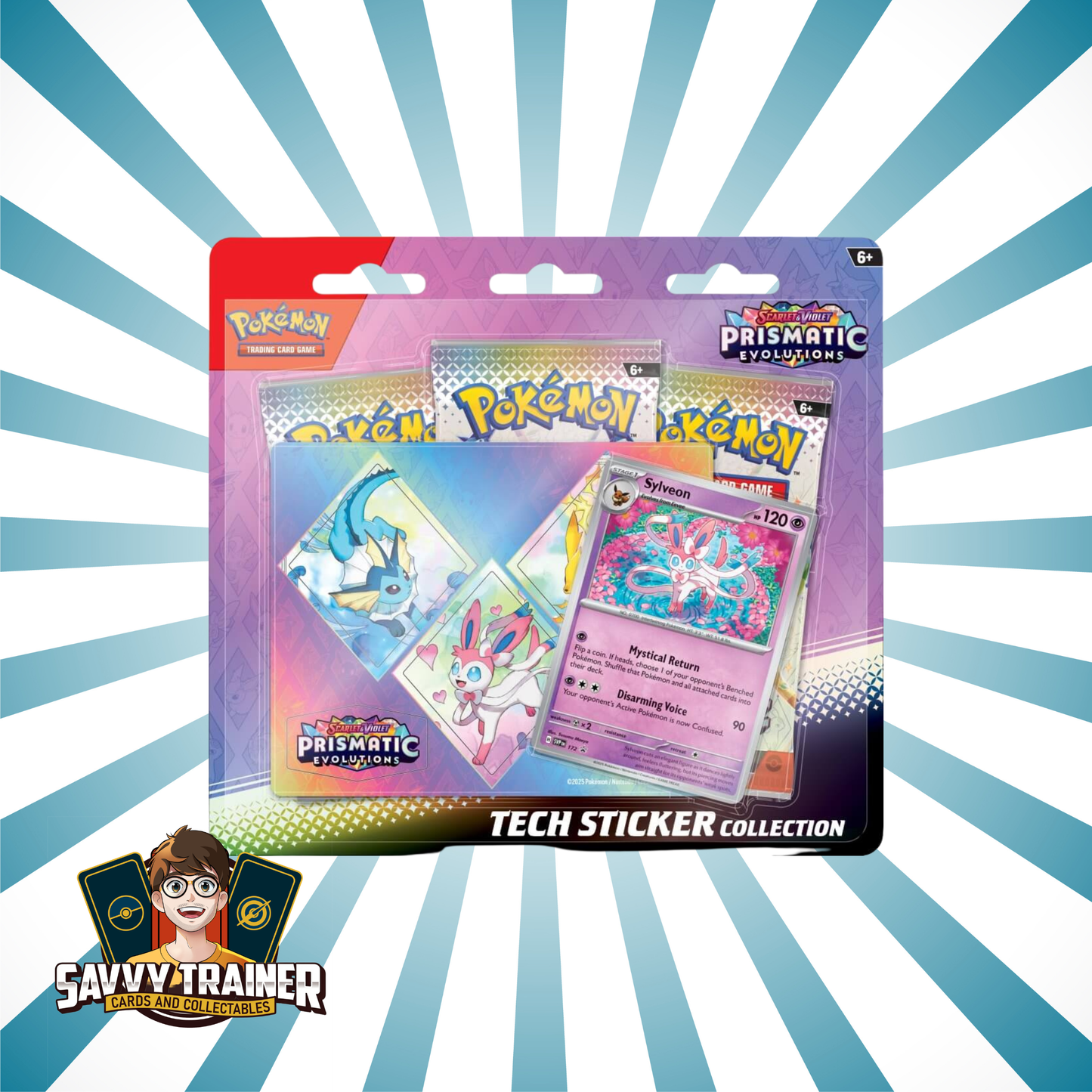 POKÉMON TCG Scarlet & Violet 8.5 Prismatic Evolutions Tech Sticker Collection