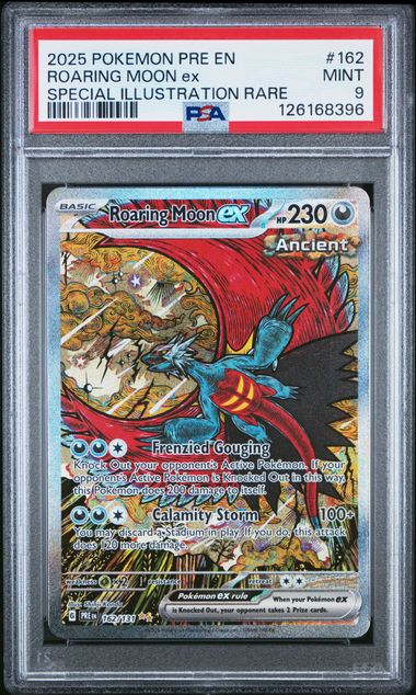 PSA 9 2025 POKEMON PRE EN-PRISMATIC EVOLUTIONS #162 ROARING MOON EX
