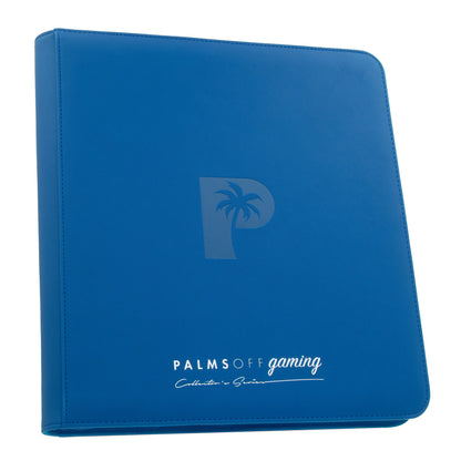 Palms off gaming - Collector's Series 12 Pocket Zip Trading Card Binder - BLUE