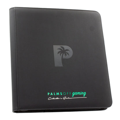 Palms off gaming - Collector's Series 12 Pocket Zip Trading Card Binder - BLACK