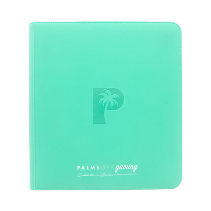 Palms off gaming - Collector's Series 12 Pocket Zip Trading Card Binder -TURQUOISE