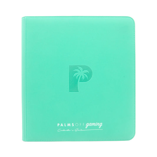 Palms off gaming - Collector's Series 12 Pocket Zip Trading Card Binder -TURQUOISE