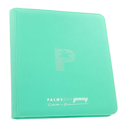 Palms off gaming - Collector's Series 12 Pocket Zip Trading Card Binder -TURQUOISE