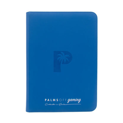 Palms off gaming - Collector's Series 9 Pocket Zip Trading Card Binder - BLUE