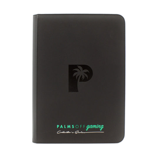 Palms off gaming - Collector's Series 9 Pocket Zip Trading Card Binder - BLACK