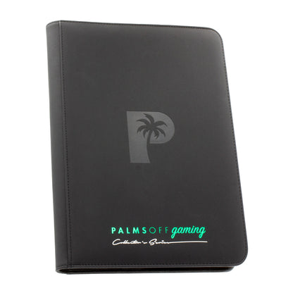 Palms off gaming - Collector's Series 9 Pocket Zip Trading Card Binder - BLACK