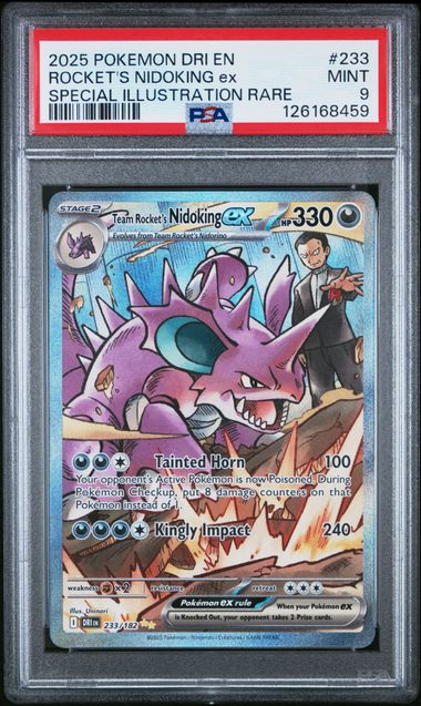 PSA 9 Team Rocket’s Nidoking Ex 233/182 Destined Rivals