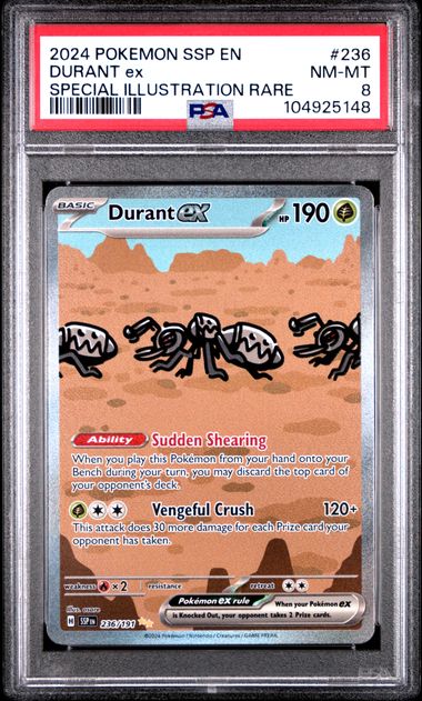 PSA 8 SURGING SPARKS #236 DURANT ex SPECIAL ILLUSTRATION RARE